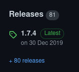 Release 1.7.4 on GitHub