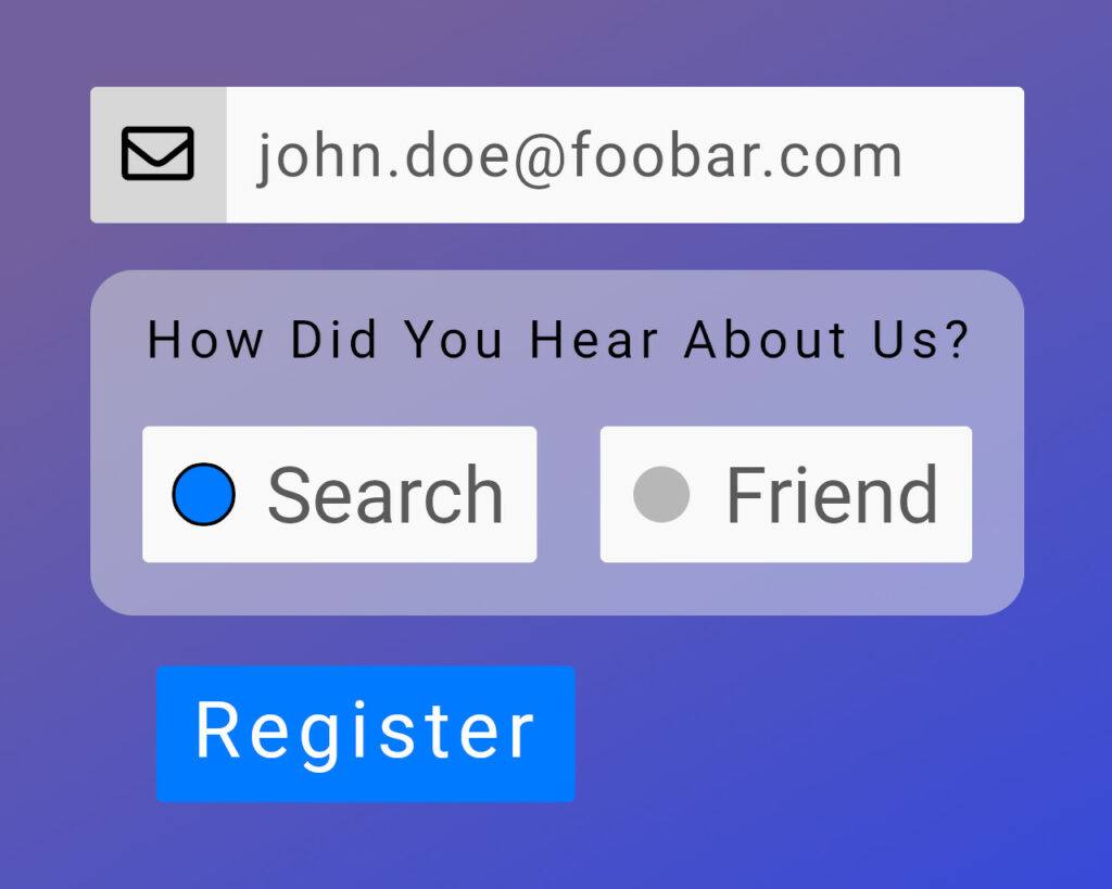 Custom user registration form fields