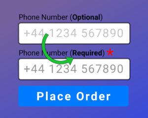 Optional and Required phone number in WooCommerce