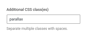 Parallax CSS class
