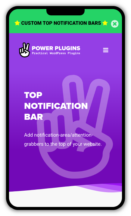 Top Notification Bar Plugin for WordPress