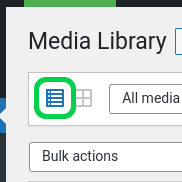 List View mode for the media library