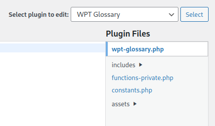 Edit the Glossary Terms plugin files