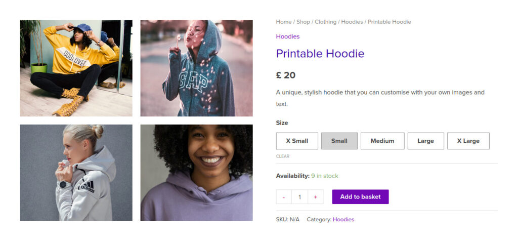 WooCommerce single product image gallery grid